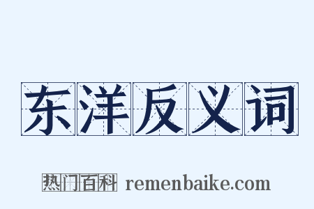 东洋反义词是什么意思的图片